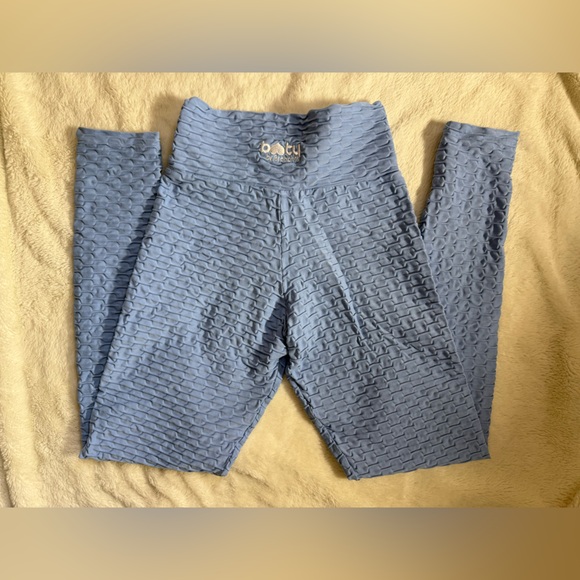 Booty by Brabants Pants - Booty by Brabants Sky Blue Textured Leggings